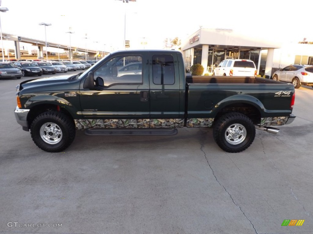 2001 F250 Super Duty Lariat SuperCab 4x4 - Dark Highland Green Metallic / Medium Parchment photo #2