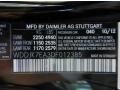  2013 SL 63 AMG Roadster Black Color Code 040