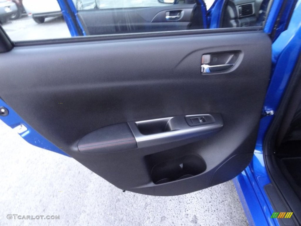 2012 Subaru Impreza WRX 4 Door WRX Carbon Black Door Panel Photo #73348874