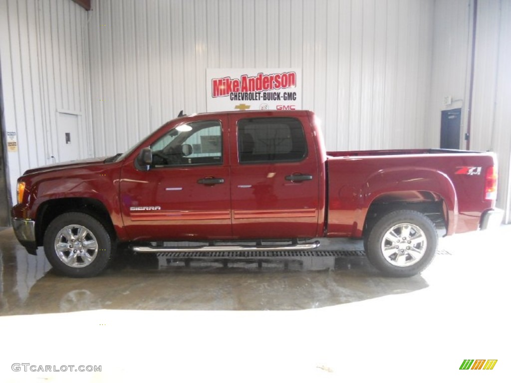 2013 Sierra 1500 SLE Crew Cab 4x4 - Sonoma Red Metallic / Ebony photo #1