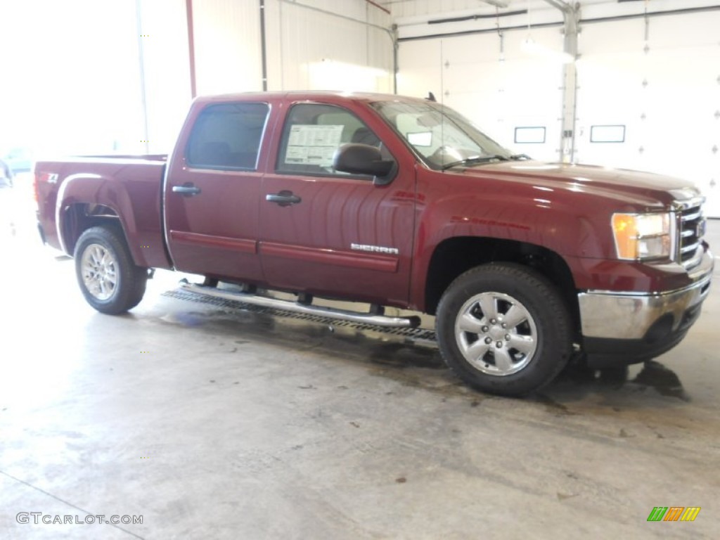 2013 Sierra 1500 SLE Crew Cab 4x4 - Sonoma Red Metallic / Ebony photo #2