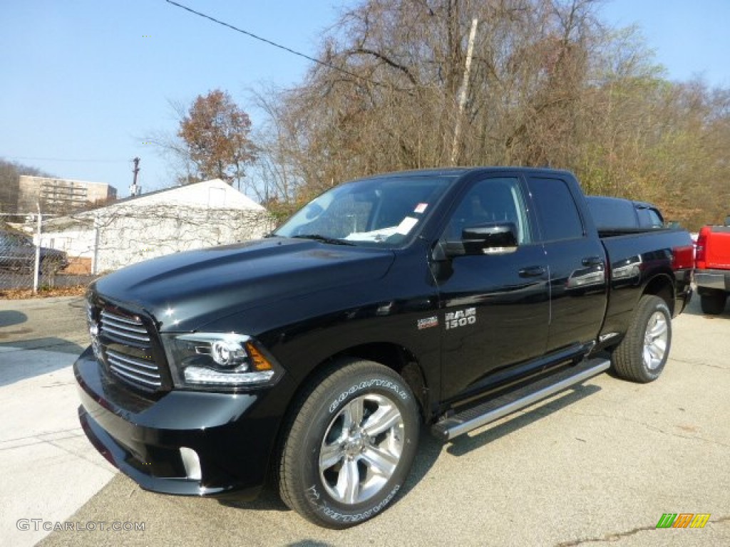 Black 2013 Ram 1500 Sport Quad Cab 4x4 Exterior Photo #73349480
