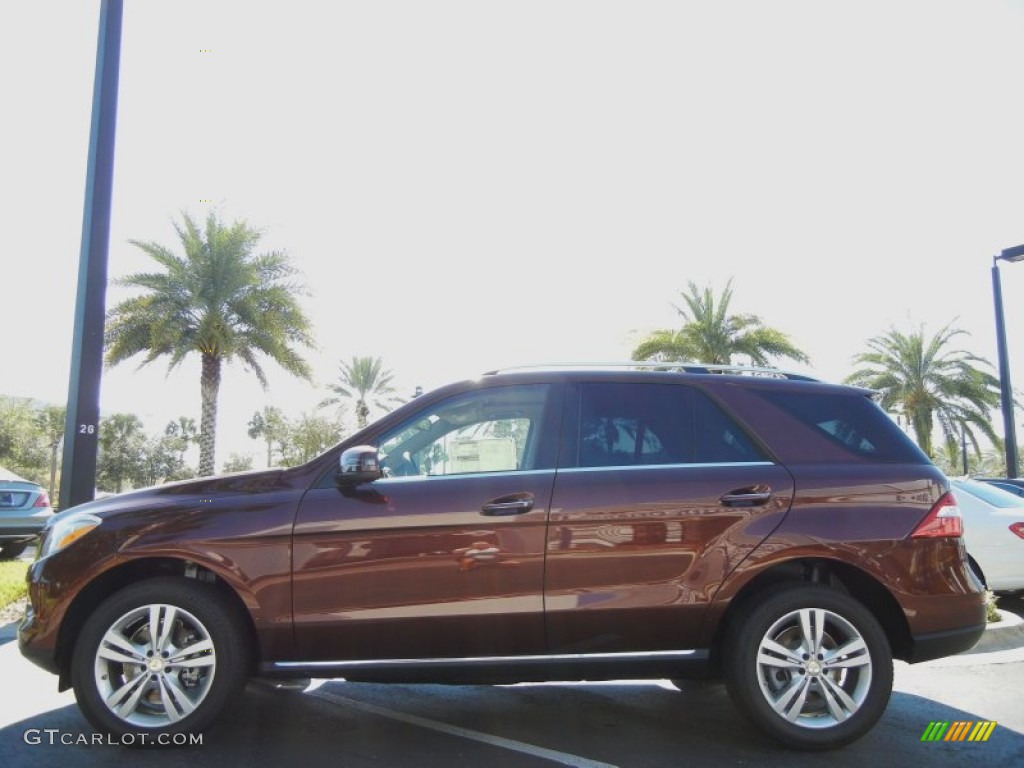 2013 ML 350 4Matic - Cinnabar Red Metallic / Almond Beige photo #2
