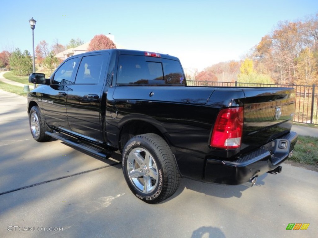 Black 2012 Dodge Ram 1500 Sport Crew Cab 4x4 Exterior Photo #73350136