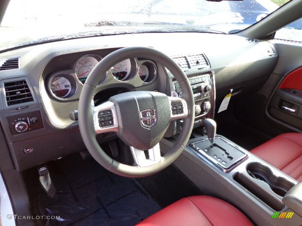 Radar Red/Dark Slate Gray Interior 2013 Dodge Challenger Rallye Redline Photo #73350215