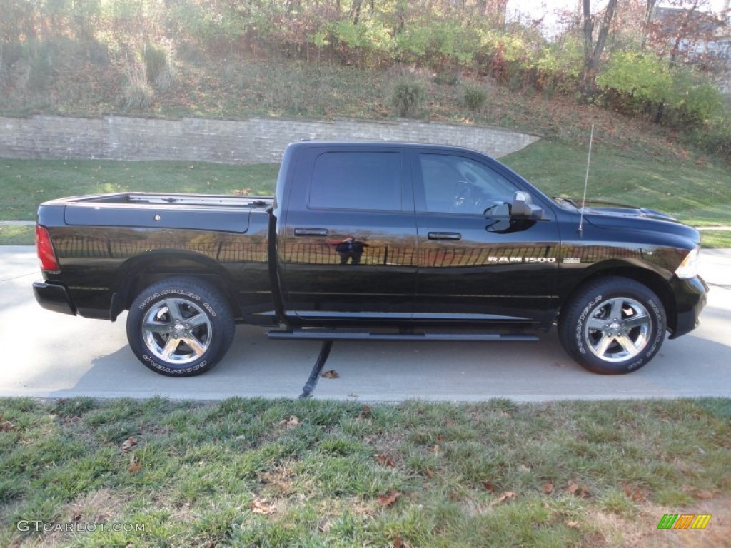 2012 Ram 1500 Sport Crew Cab 4x4 - Black / Dark Slate Gray photo #9