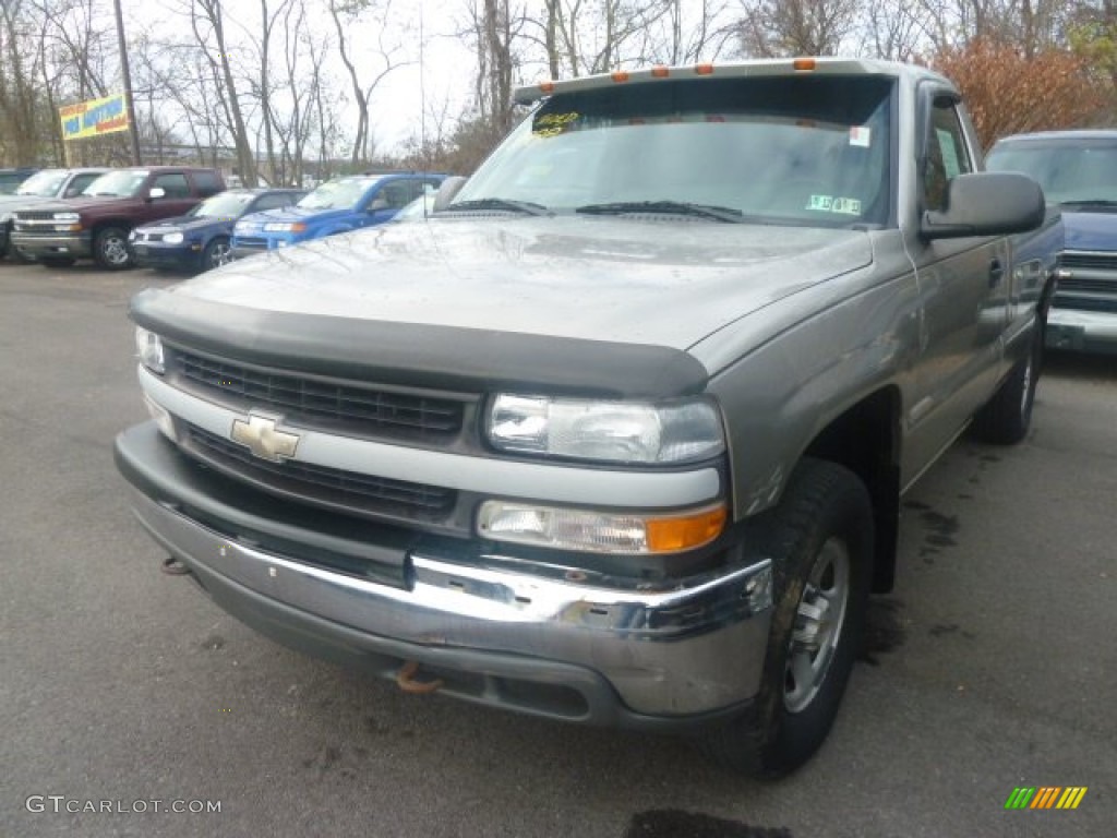 2000 Silverado 1500 Regular Cab 4x4 - Light Pewter Metallic / Graphite photo #5