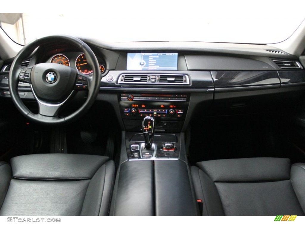 2009 BMW 7 Series 750i Sedan Black Nappa Leather Dashboard Photo #73355276