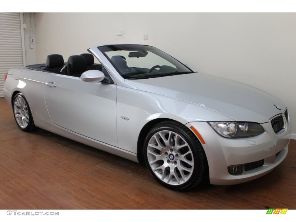 2008 3 Series 328i Convertible - Titanium Silver Metallic / Black photo #3