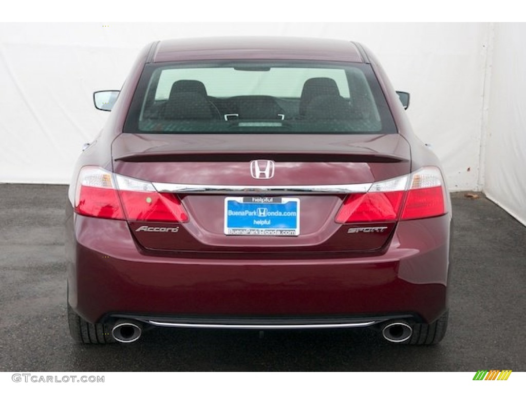 2013 Accord Sport Sedan - Basque Red Pearl II / Black photo #6