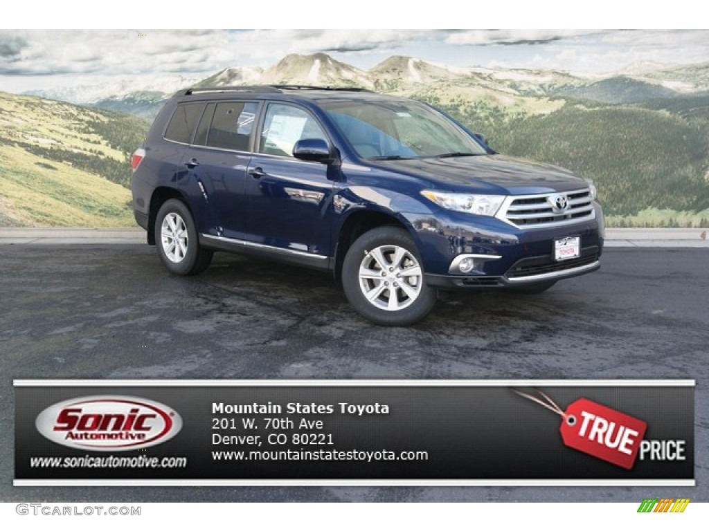 2013 Highlander SE 4WD - Nautical Blue Metallic / Sand Beige photo #1