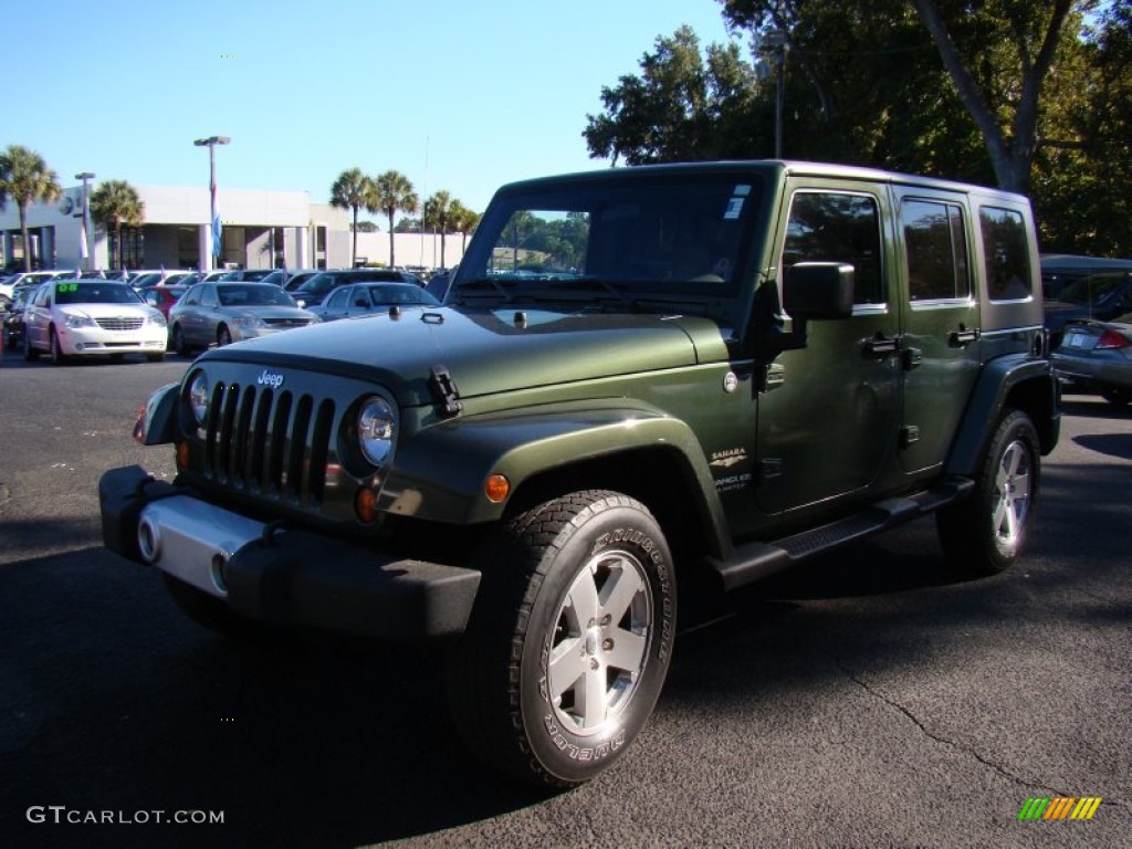 2008 Wrangler Unlimited Sahara 4x4 - Jeep Green Metallic / Dark Slate Gray/Med Slate Gray photo #1