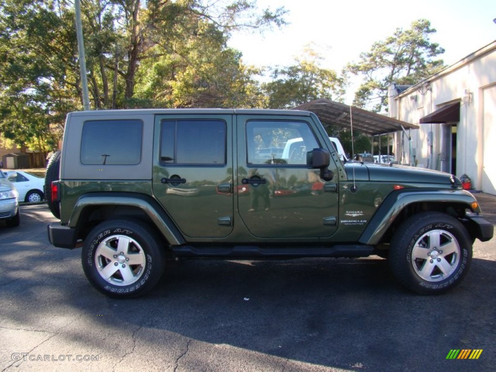 2008 Wrangler Unlimited Sahara 4x4 - Jeep Green Metallic / Dark Slate Gray/Med Slate Gray photo #4