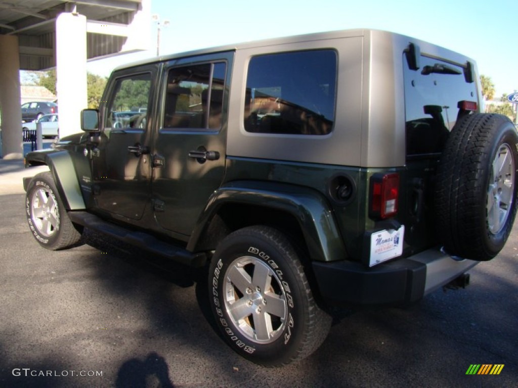 2008 Wrangler Unlimited Sahara 4x4 - Jeep Green Metallic / Dark Slate Gray/Med Slate Gray photo #7