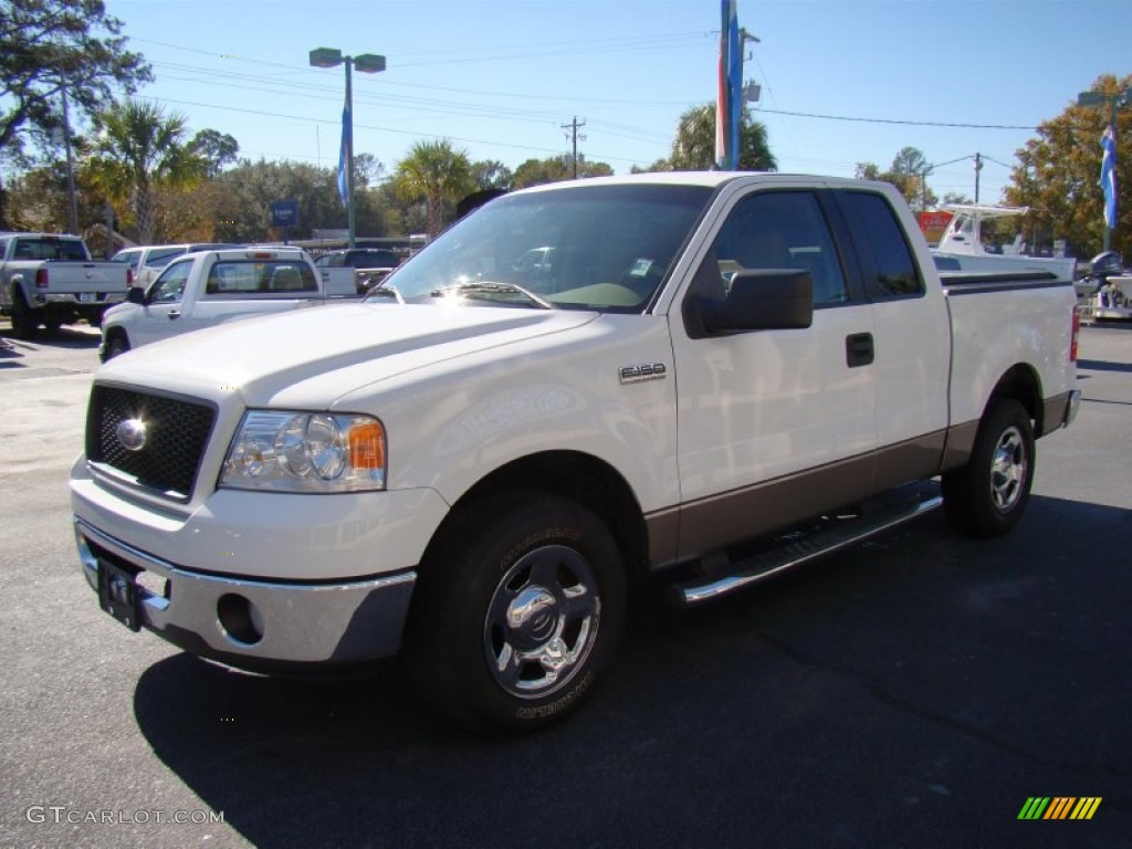 2006 F150 XLT SuperCab - Oxford White / Tan photo #4