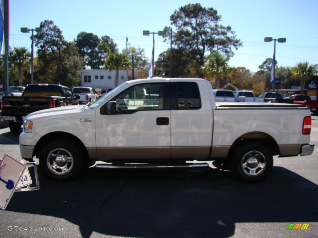 2006 F150 XLT SuperCab - Oxford White / Tan photo #5