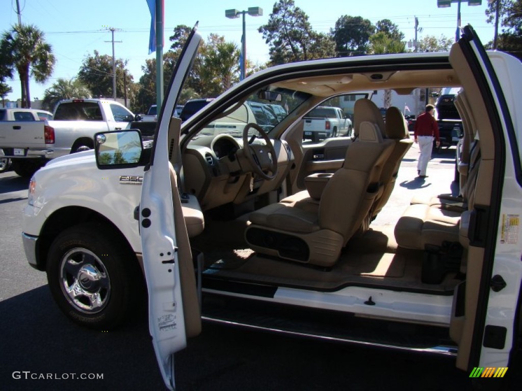 2006 F150 XLT SuperCab - Oxford White / Tan photo #11