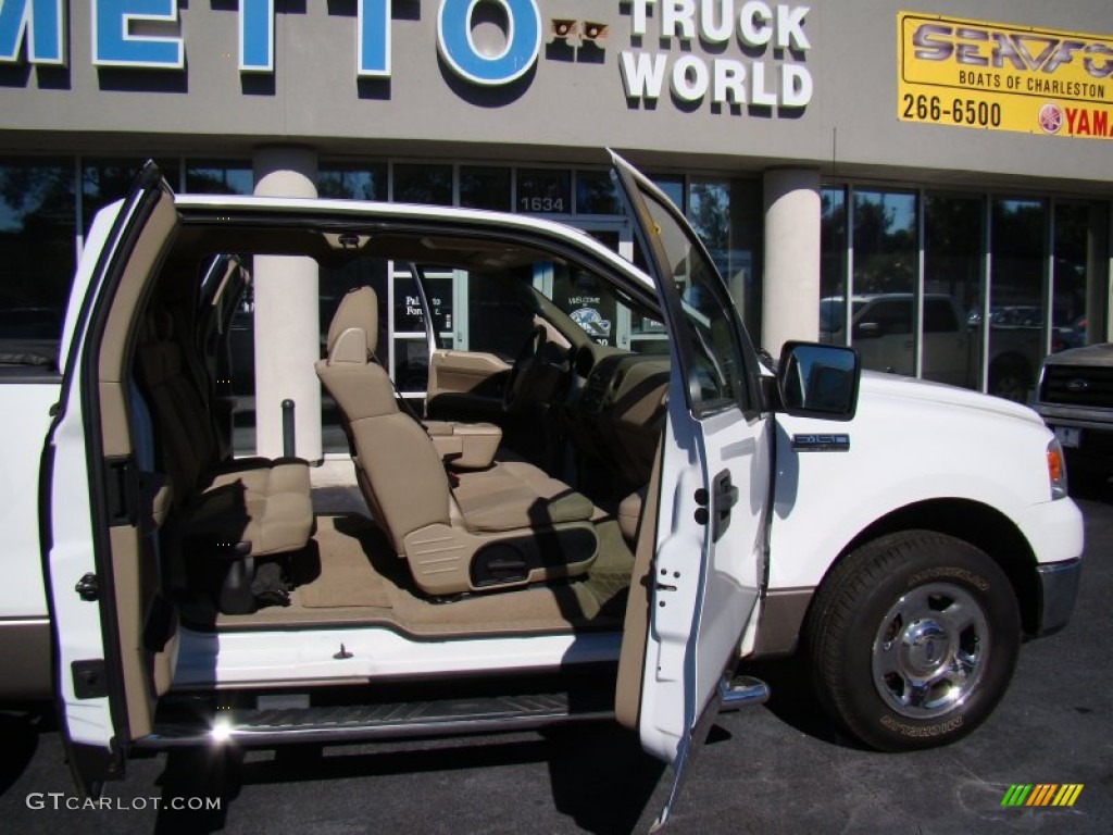 2006 F150 XLT SuperCab - Oxford White / Tan photo #13