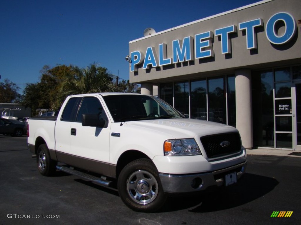 2006 F150 XLT SuperCab - Oxford White / Tan photo #24