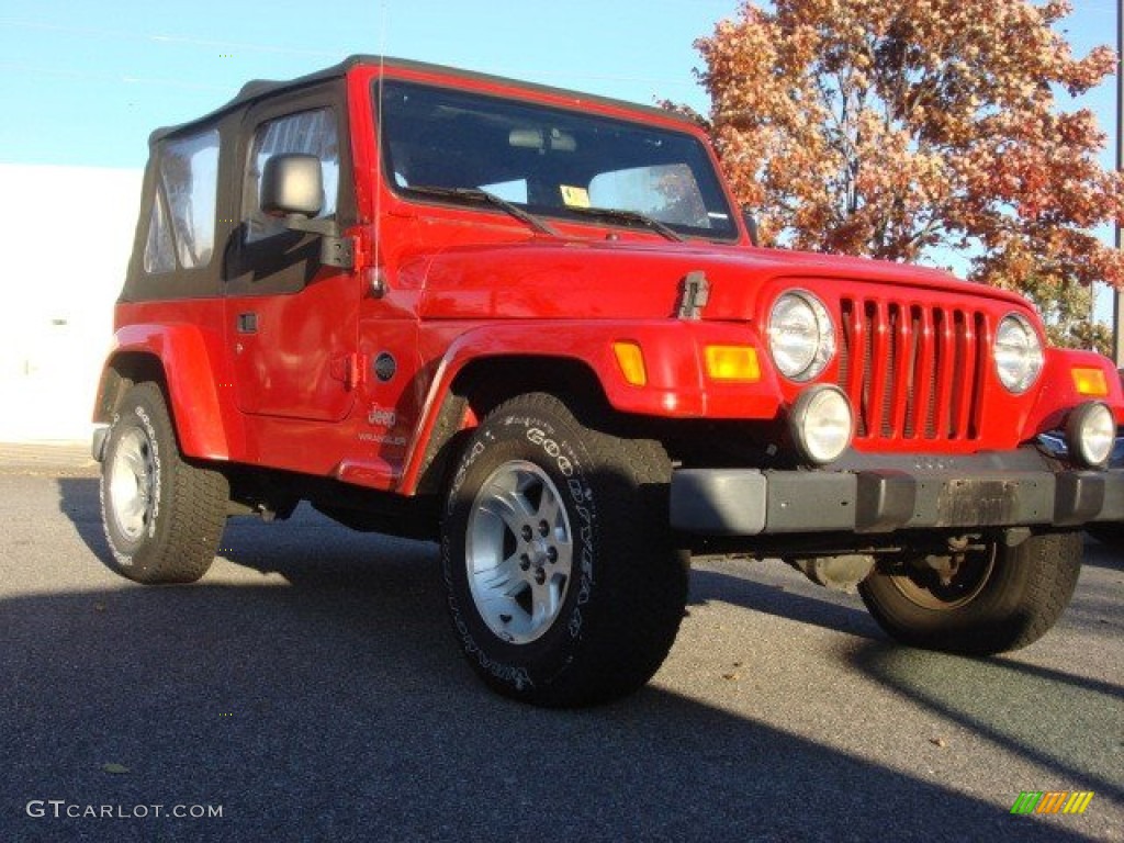 Flame Red Jeep Wrangler