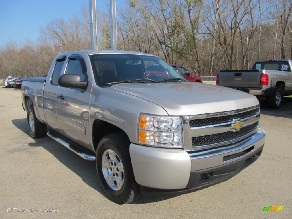 2009 Silverado 1500 LT Extended Cab 4x4 - Silver Birch Metallic / Ebony photo #9