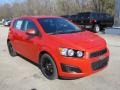 Inferno Orange Metallic 2013 Chevrolet Sonic LT Hatch Exterior