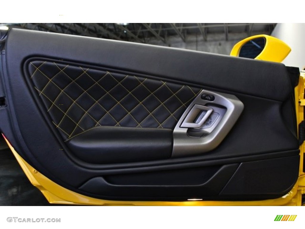 2009 Lamborghini Gallardo LP560-4 Coupe Nero Perseus Door Panel Photo #73365476