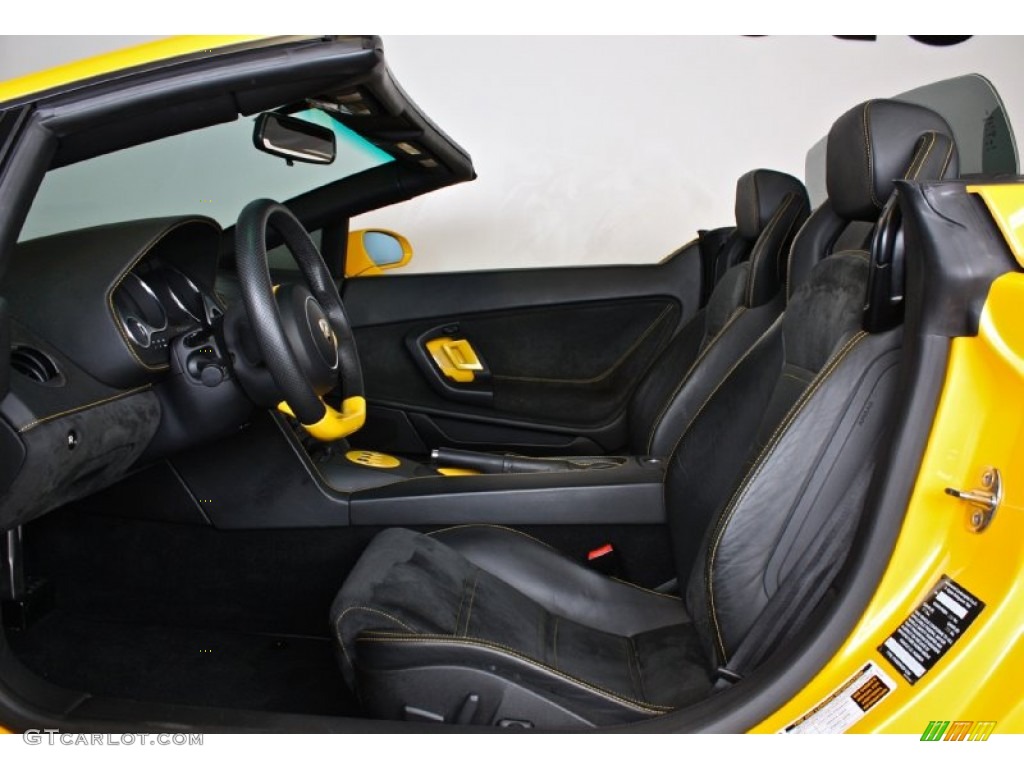 Nero Perseus Interior 2008 Lamborghini Gallardo Spyder Photo #73366323