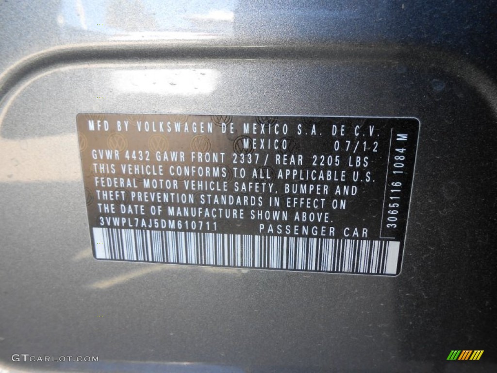 2013 Jetta TDI SportWagen - Platinum Gray Metallic / Titan Black photo #24