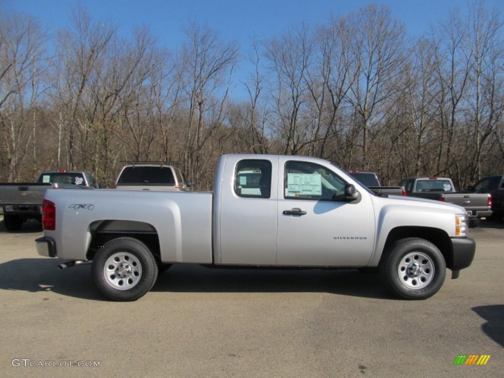 2013 Silverado 1500 Work Truck Extended Cab 4x4 - Silver Ice Metallic / Dark Titanium photo #7