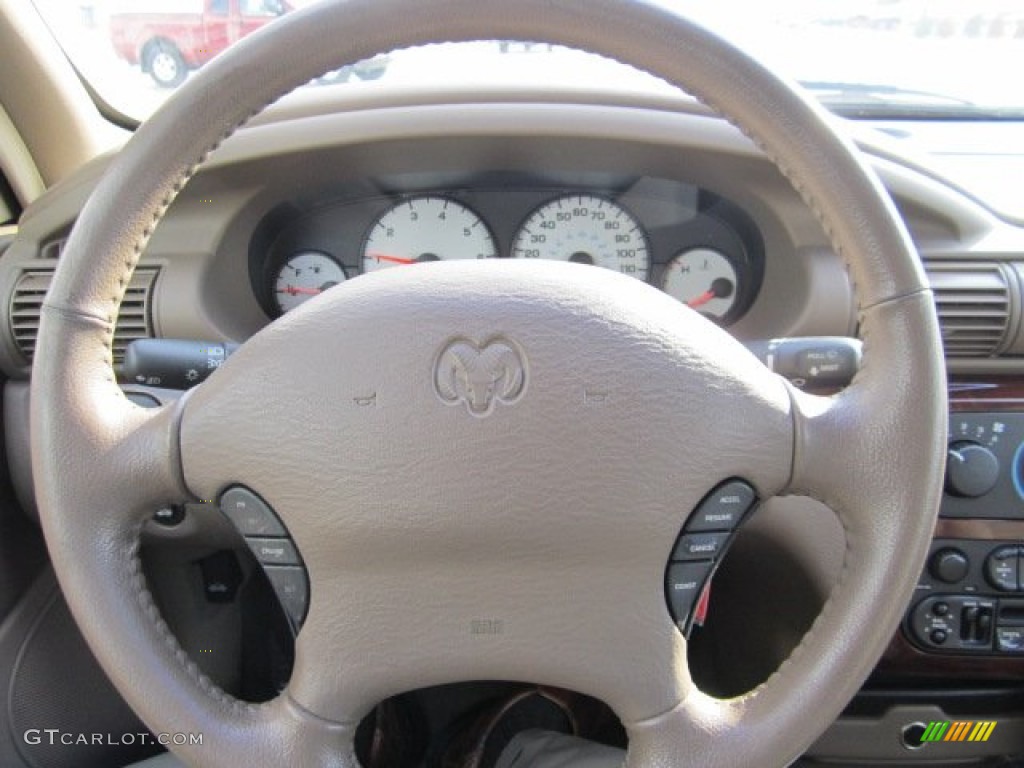 2001 Dodge Stratus ES Sedan Sandstone Steering Wheel Photo #73367861