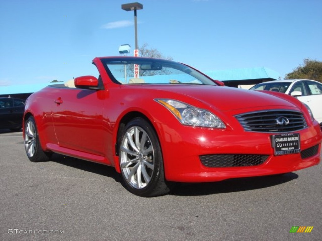 2010 G 37 Convertible - Vibrant Red / Wheat photo #1