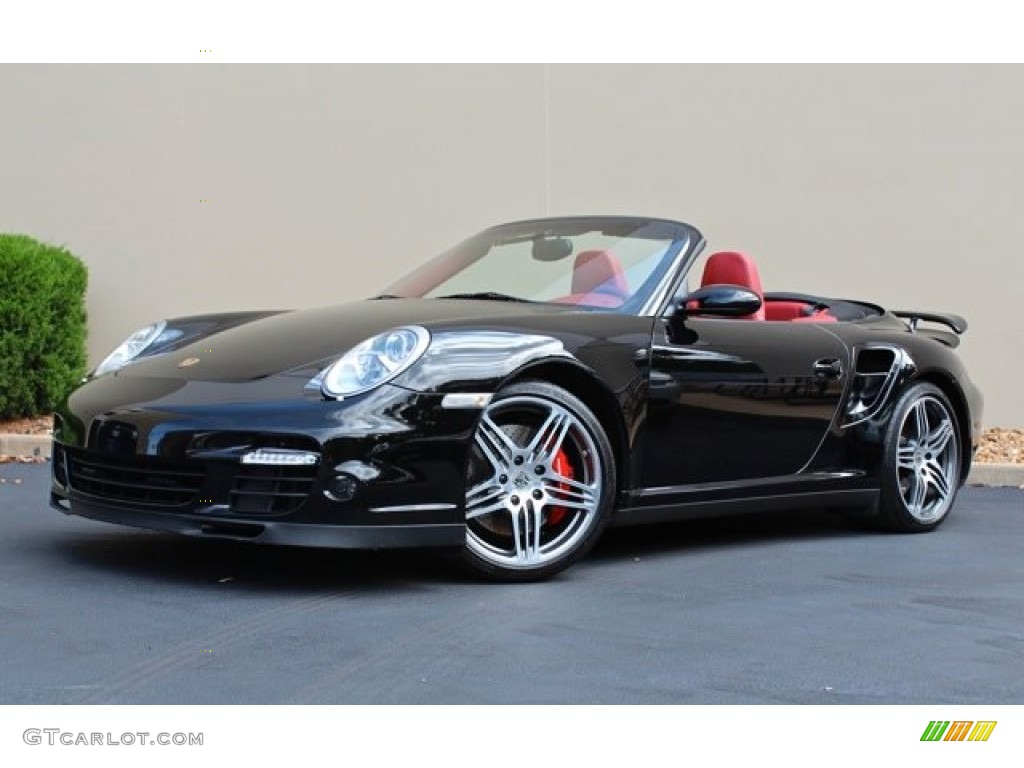Black 2008 Porsche 911 Turbo Cabriolet Exterior Photo #73369829