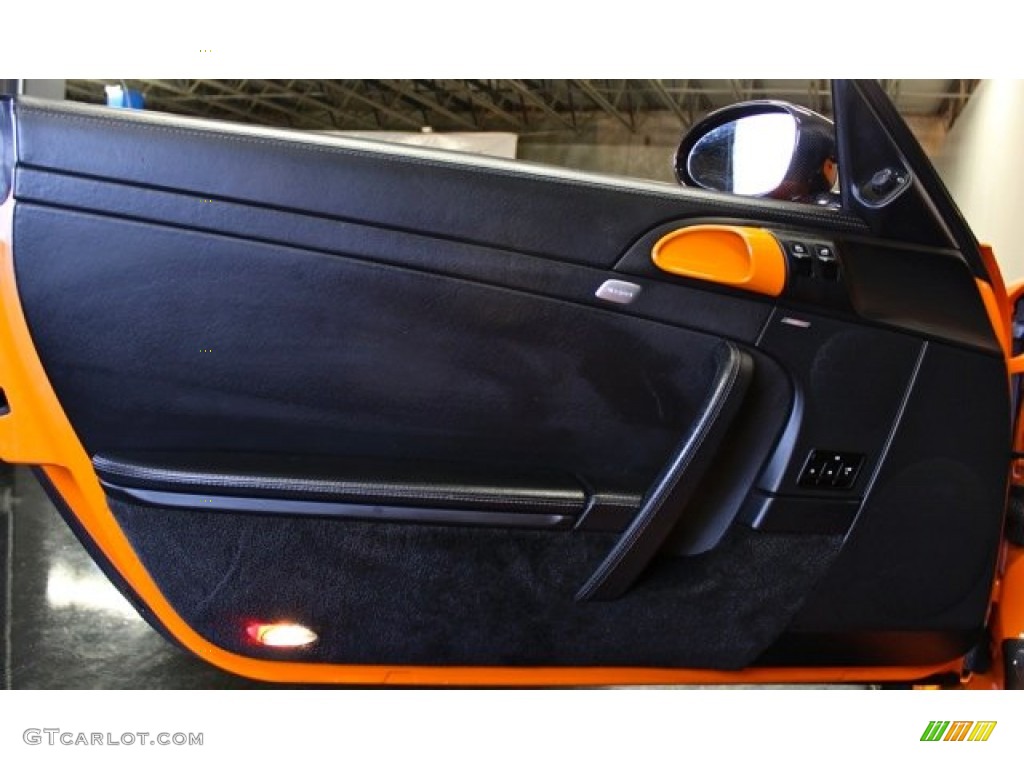 2007 Porsche 911 Turbo Coupe Black Door Panel Photo #73370408