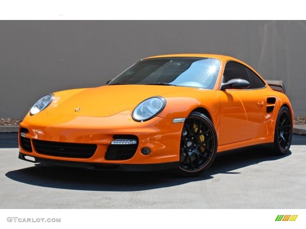 Orange 2007 Porsche 911 Turbo Coupe Exterior Photo #73370441