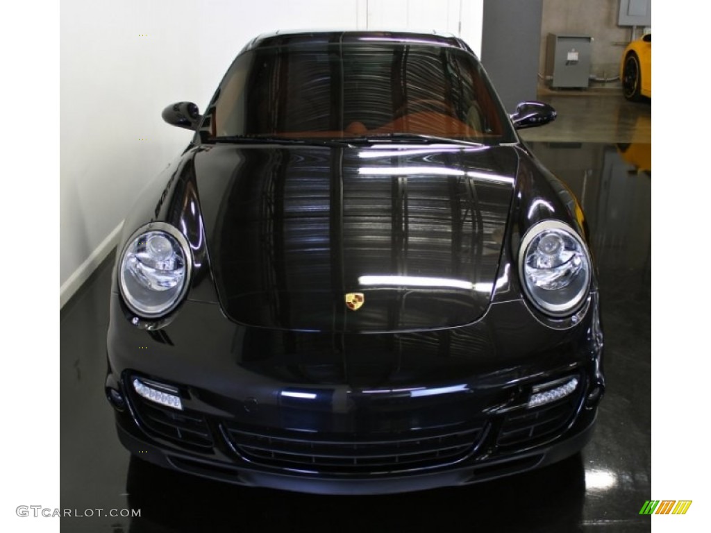 2007 911 Turbo Coupe - Basalt Black Metallic / Terracotta photo #13