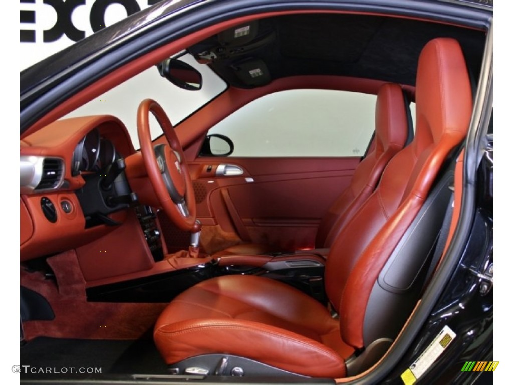 2007 911 Turbo Coupe - Basalt Black Metallic / Terracotta photo #22