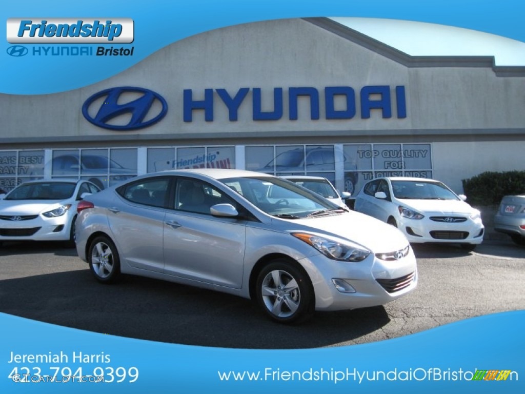 2013 Elantra GLS - Shimmering Air Silver / Gray photo #1