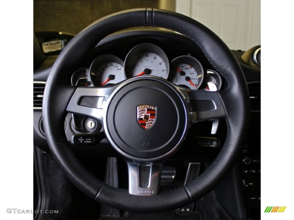 2009 Porsche 911 Carrera 4S Coupe Black Steering Wheel Photo #73373261
