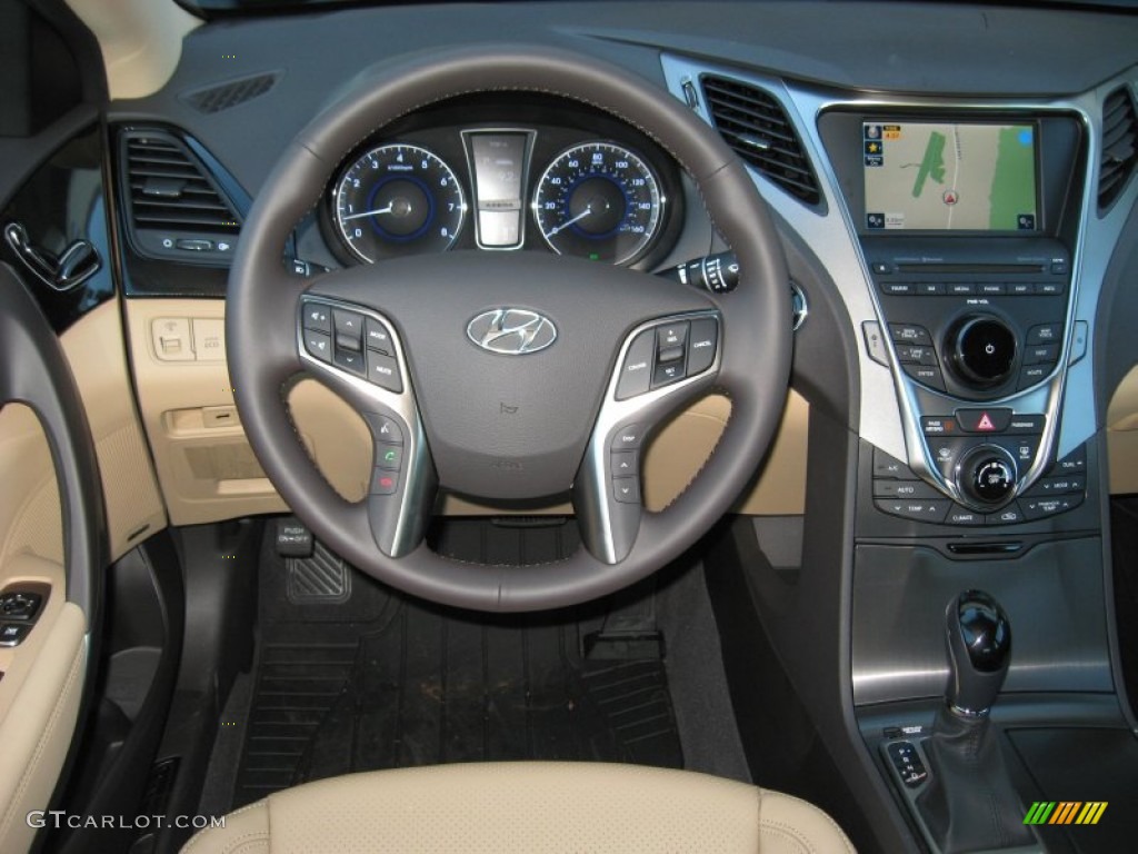 2013 Hyundai Azera Standard Azera Model Camel Steering Wheel Photo #73376003