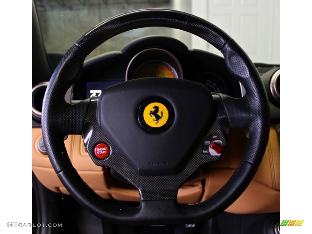 2010 Ferrari California Standard California Model Beige Steering Wheel Photo #73376598