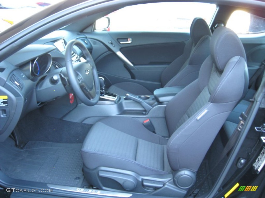 Black Cloth Interior 2013 Hyundai Genesis Coupe 2.0T Photo #73376612