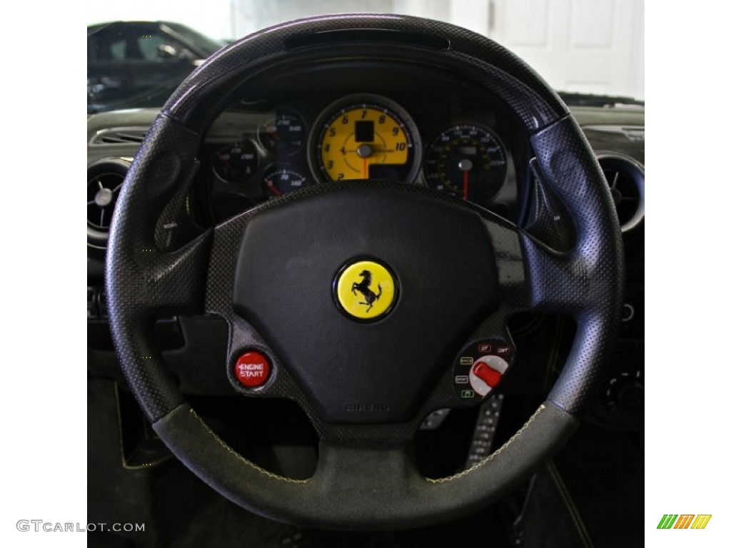2008 Ferrari F430 Scuderia Coupe Black Steering Wheel Photo #73378226