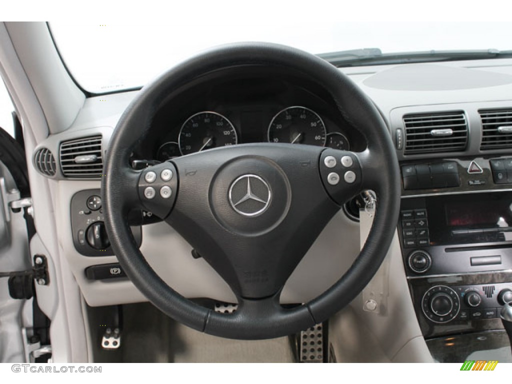 2007 Mercedes-Benz C 230 Sport Ash Steering Wheel Photo #73378595