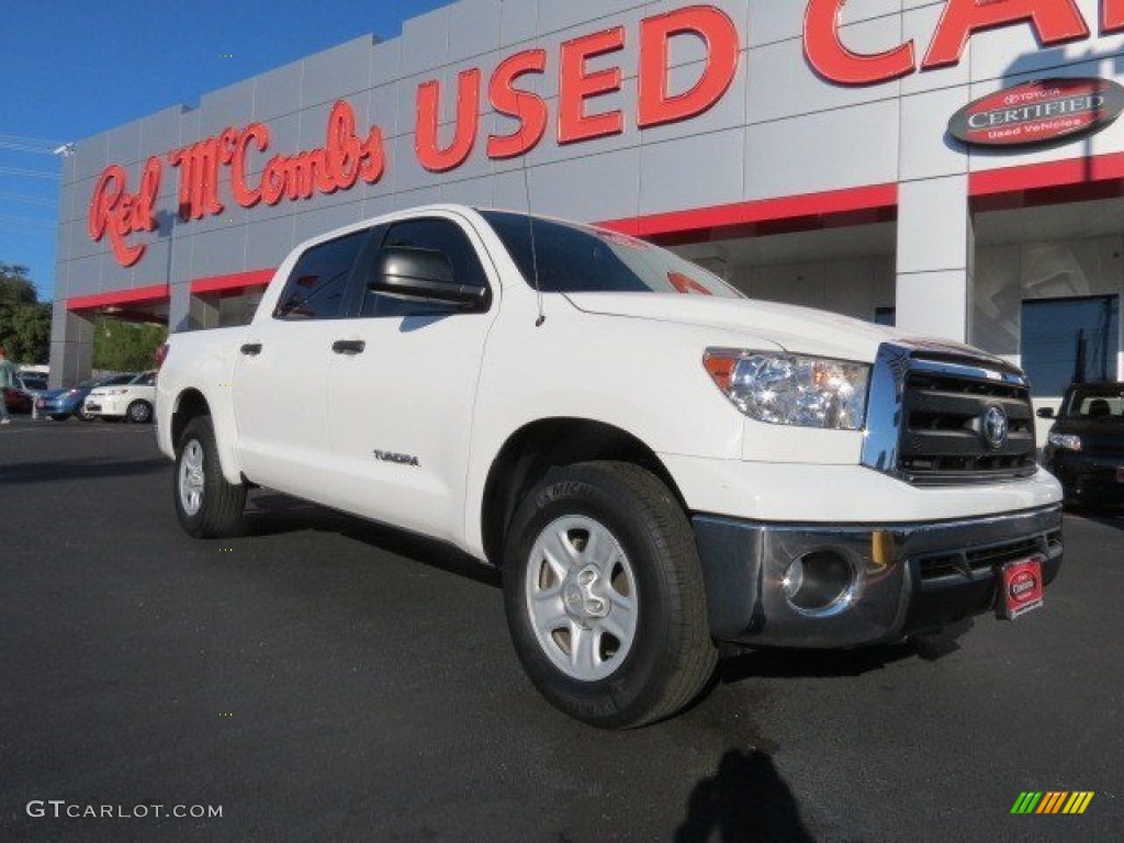 2011 Tundra CrewMax - Super White / Sand Beige photo #1