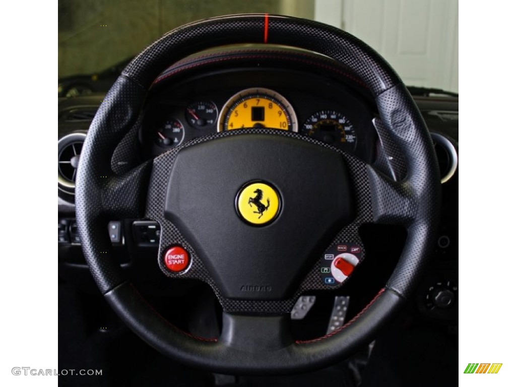 2007 Ferrari F430 Coupe F1 Nero Steering Wheel Photo #73380482