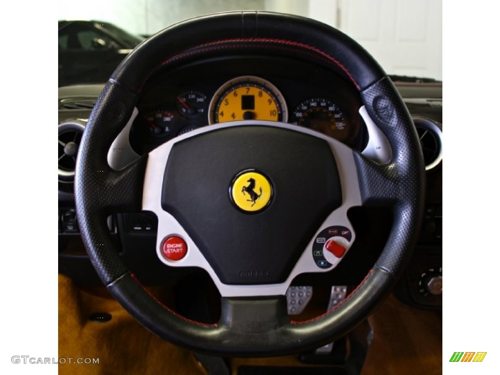 2006 Ferrari F430 Coupe F1 Beige Steering Wheel Photo #73381197