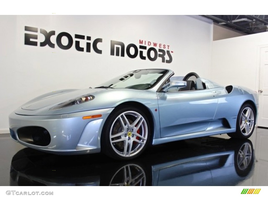 2005 F430 Spider F1 - Grigio Alloy (Light Blue Silver) / Blue Scuro photo #7