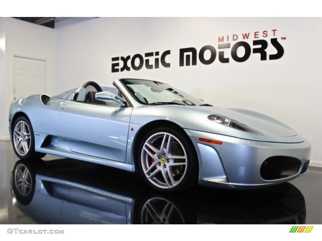 2005 F430 Spider F1 - Grigio Alloy (Light Blue Silver) / Blue Scuro photo #8