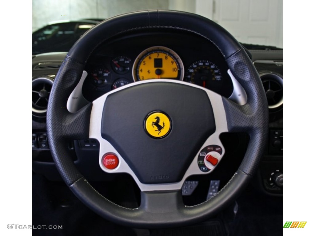 2005 Ferrari F430 Spider F1 Blue Scuro Steering Wheel Photo #73382705
